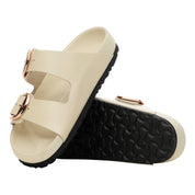 Birkenstock Arizona Big Buckle High-Shine Ecru  1027850 Women's