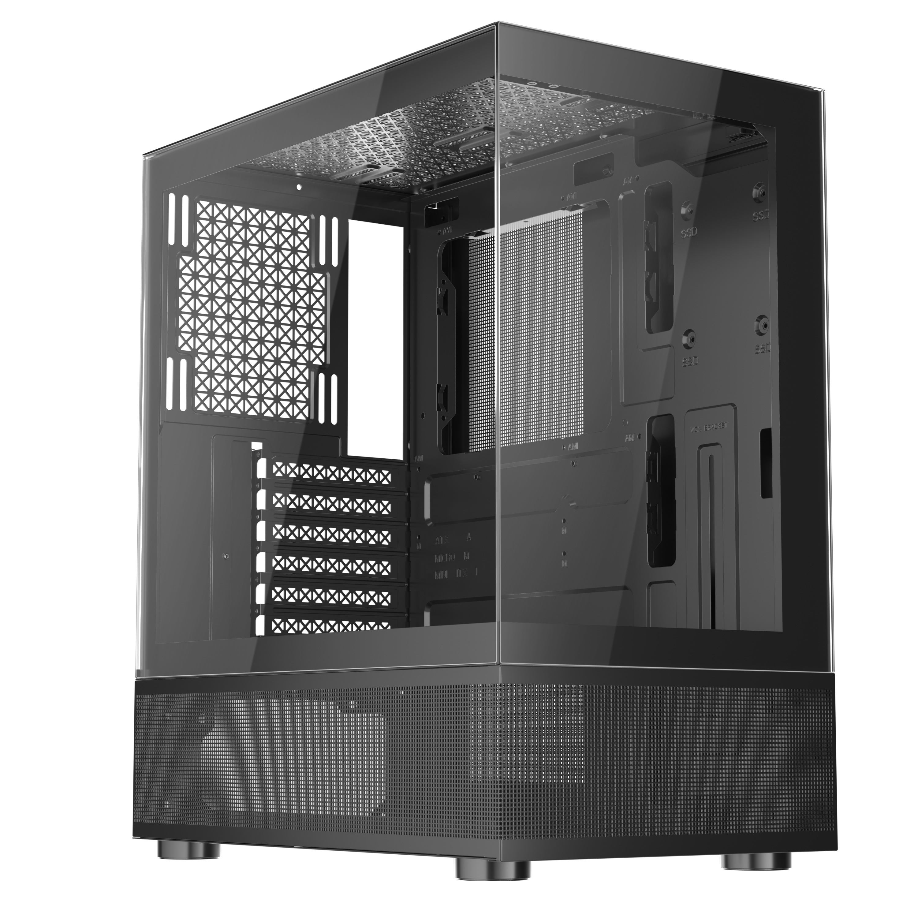 1st Player MI7-A ATX M-ATX ITX PC Gaming Case (Black)