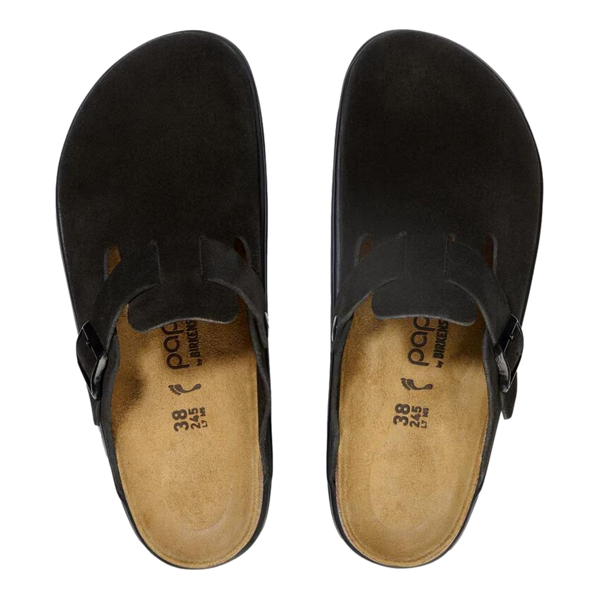 Women's Birkenstock Boston Pap Chunky Black / Black 1028317