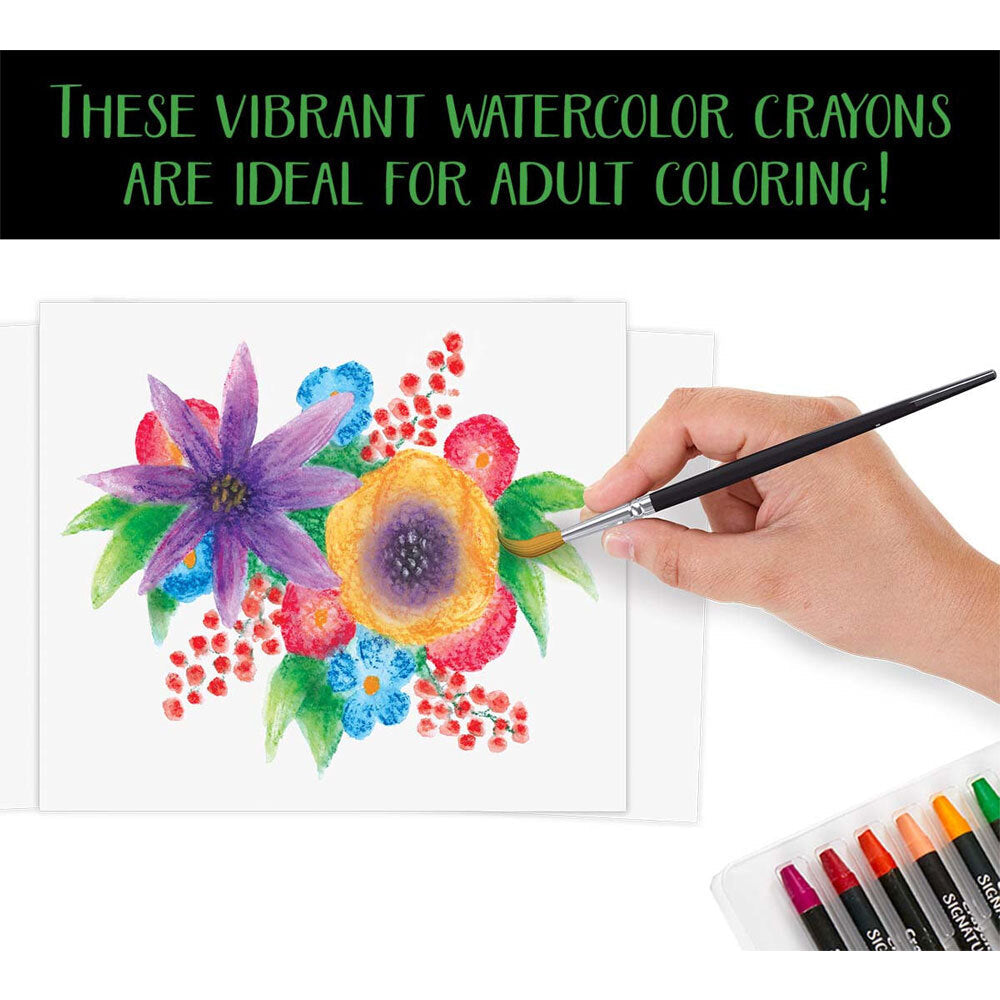 12pc Crayola Signature Non-Toxic Premium Watercolor Crayons For 14+ Teens