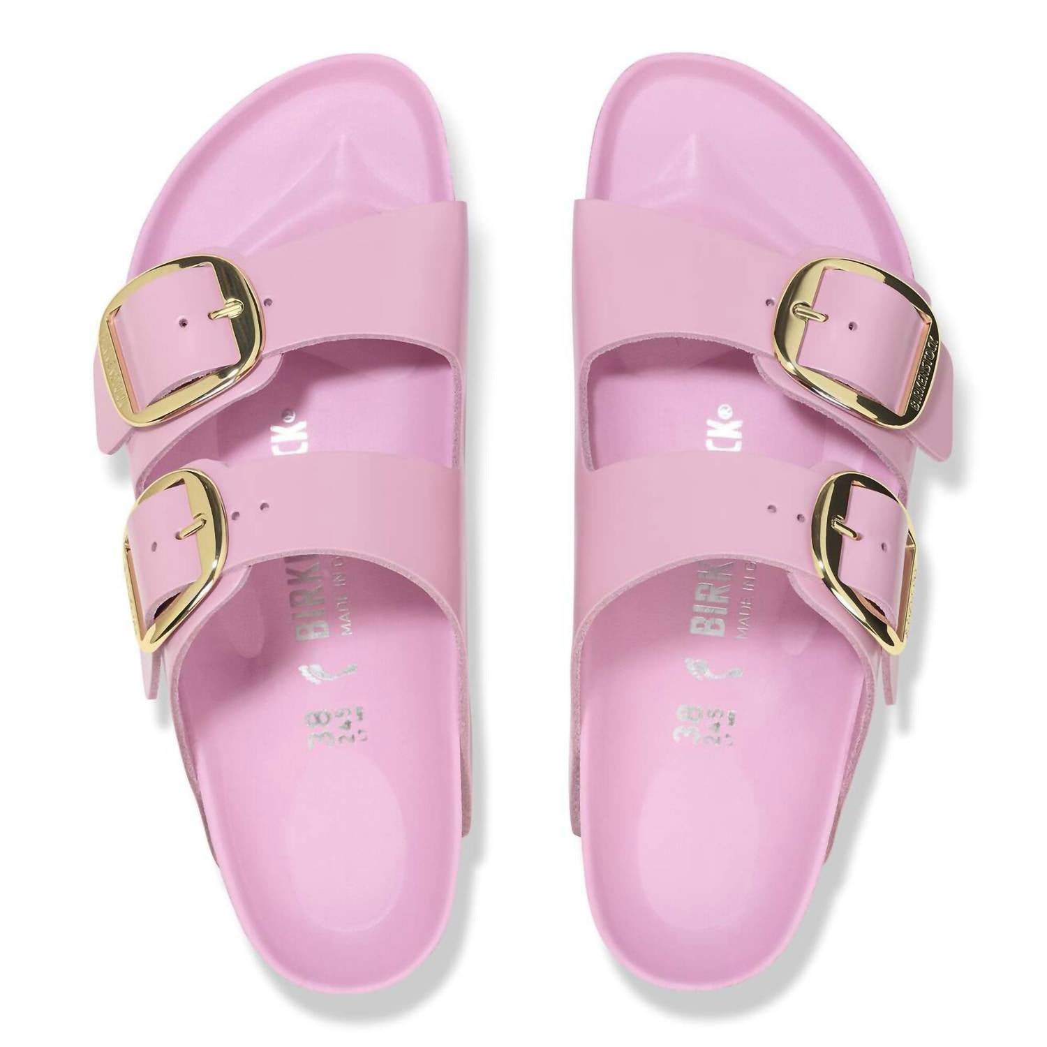 Women's Arizona Big Buckle Narrow Width Sandal In High Shine Fondant Pink
