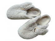 Women's Boston Big Buckle Teddy Shearling Clog In Eggshell