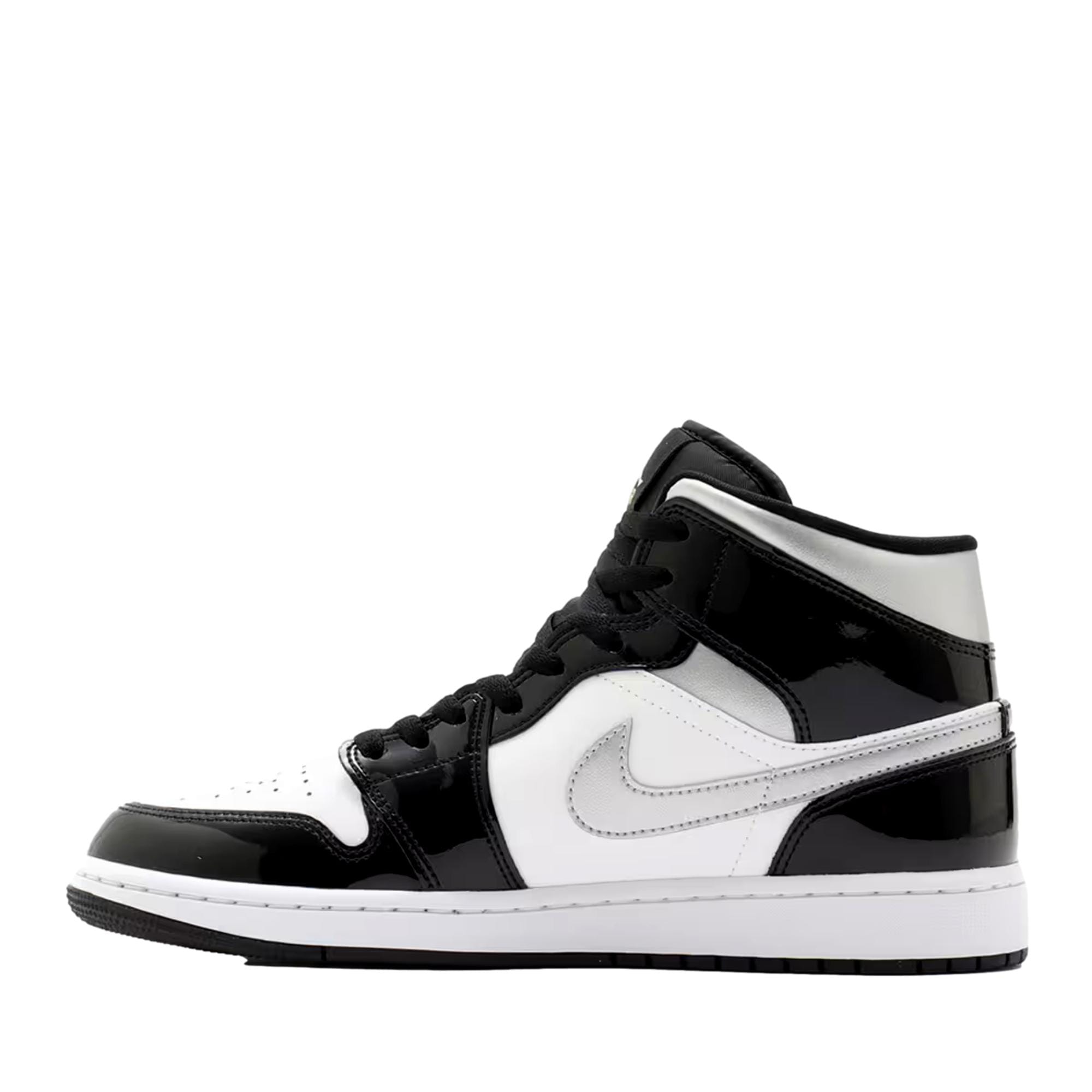 Men's Nike Air Jordan 1 Mid SE Black / Metallic Silver - White HV0789-010