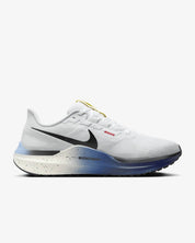 Men Air Zoom Structure 25 Road Running Shoes In White/speed Yellow/speed Red/black