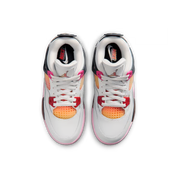 Little Kid's Air Jordan 4 Retro Comic Off White/Anthracite-Neutral Grey-Fire Pink-Light Arctic Pink-Muslin IO2363-100