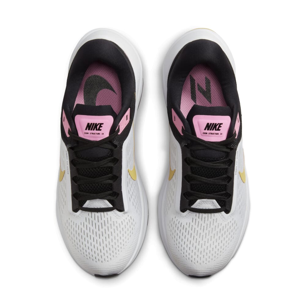 Nike Air Zoom Structure 24 White/Wheat Gold-Black  DA8570-106 Women's