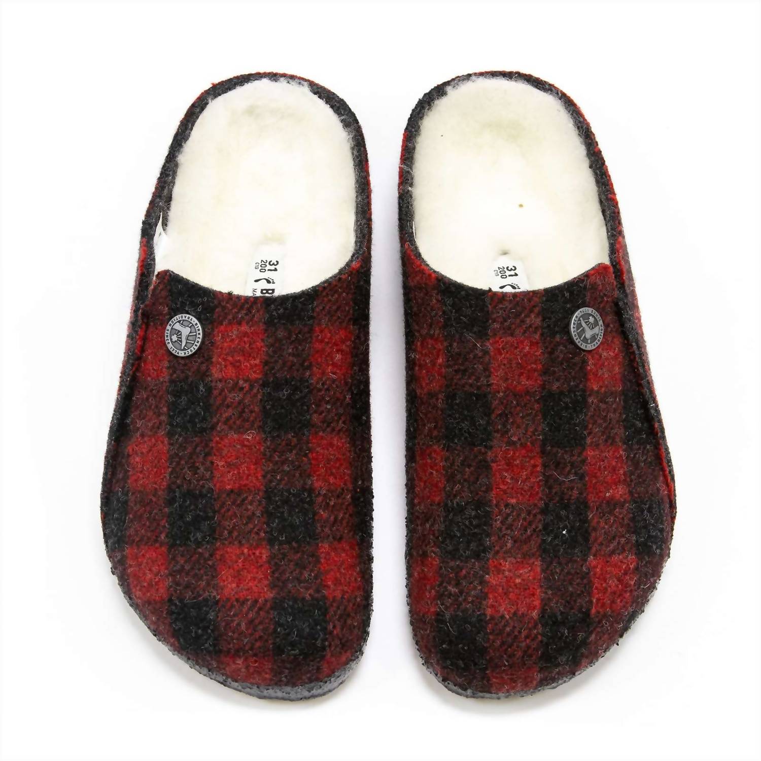 Girl's Zermatt Rivet Kids Comfort Clogs In Plaid Red