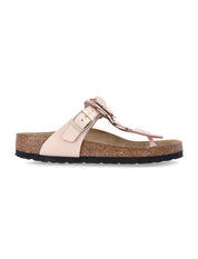 Gizeh Flower Leather Infradito Sandals