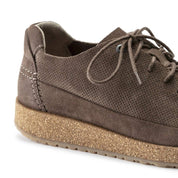 Men's Honnef Low Suede Lace Up Shoes In Grey Taupe