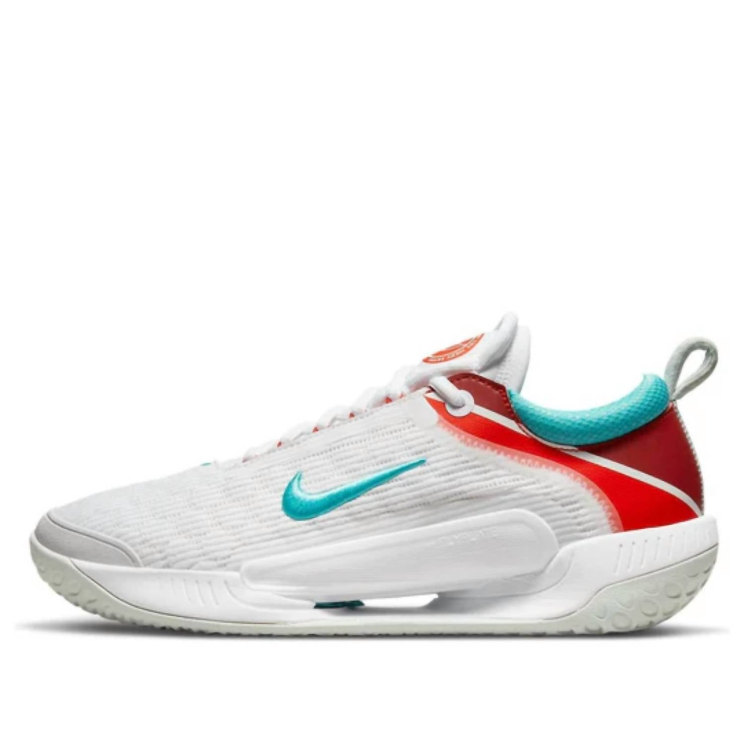 Men's Zoom Court Next Hard Court Tennis Shoes In White/washed Teal/silver
