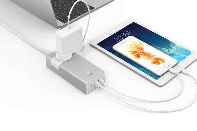 Aerocool Aluminium Power Board 1 AC Outlet + 1 Type C + 2 USB Ports