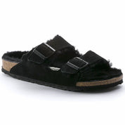 Women's Arizona Suede Sandals In Black/black Shearling