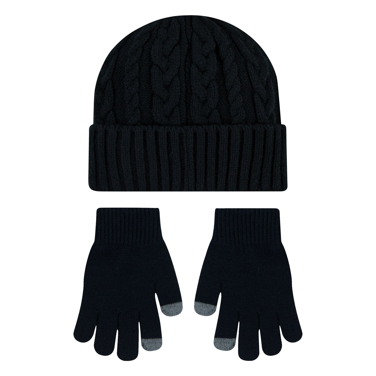 Youth Cable Knit Beanie & Glove Set