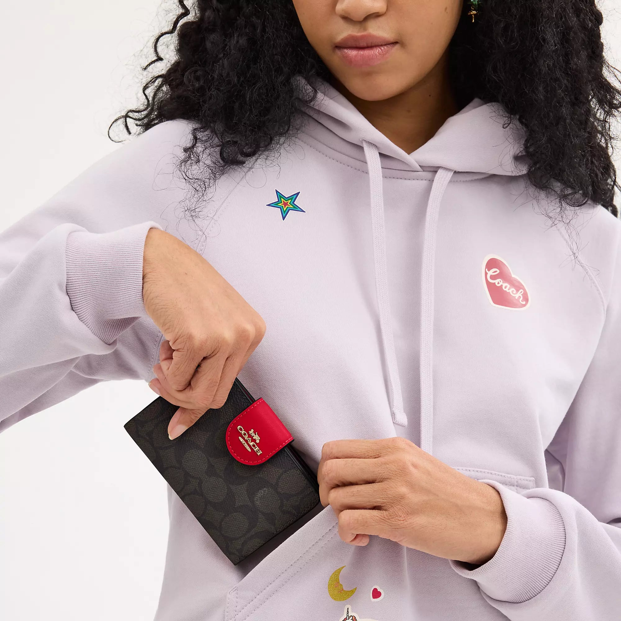 Coach Outlet Medium Corner Zip Wallet In Signature Canvas