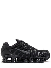 Black Cushioned Sole Leather Sneakers