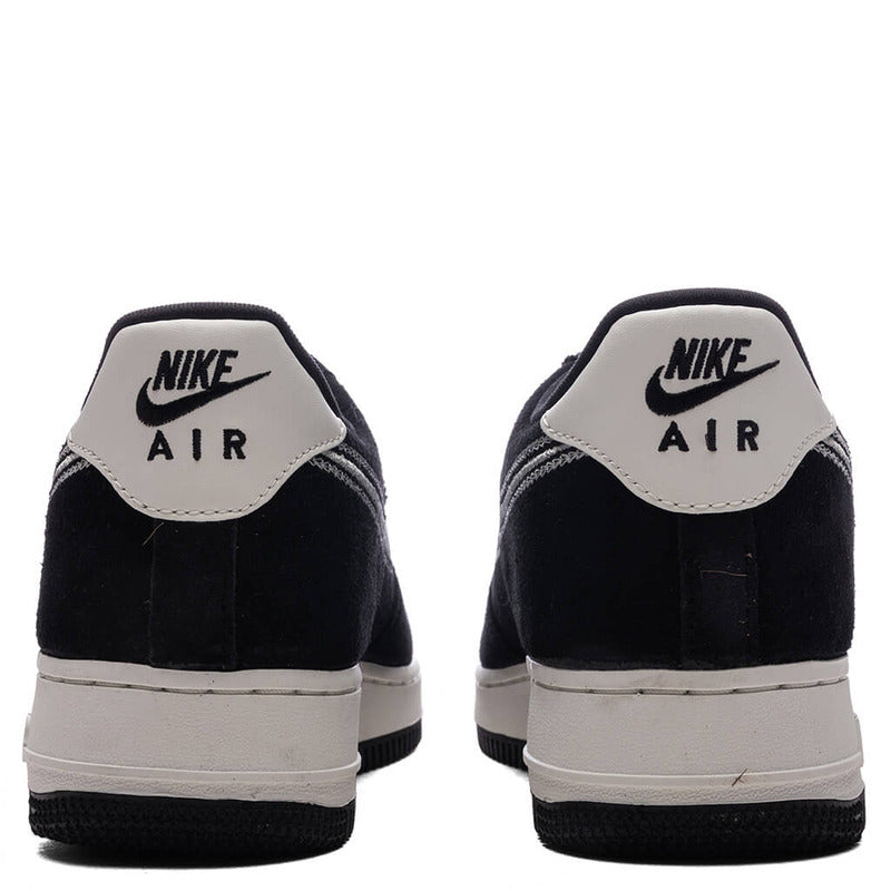 Nike Air Force 1 Low '07 LV8 Black Sail Embroidered Swoosh