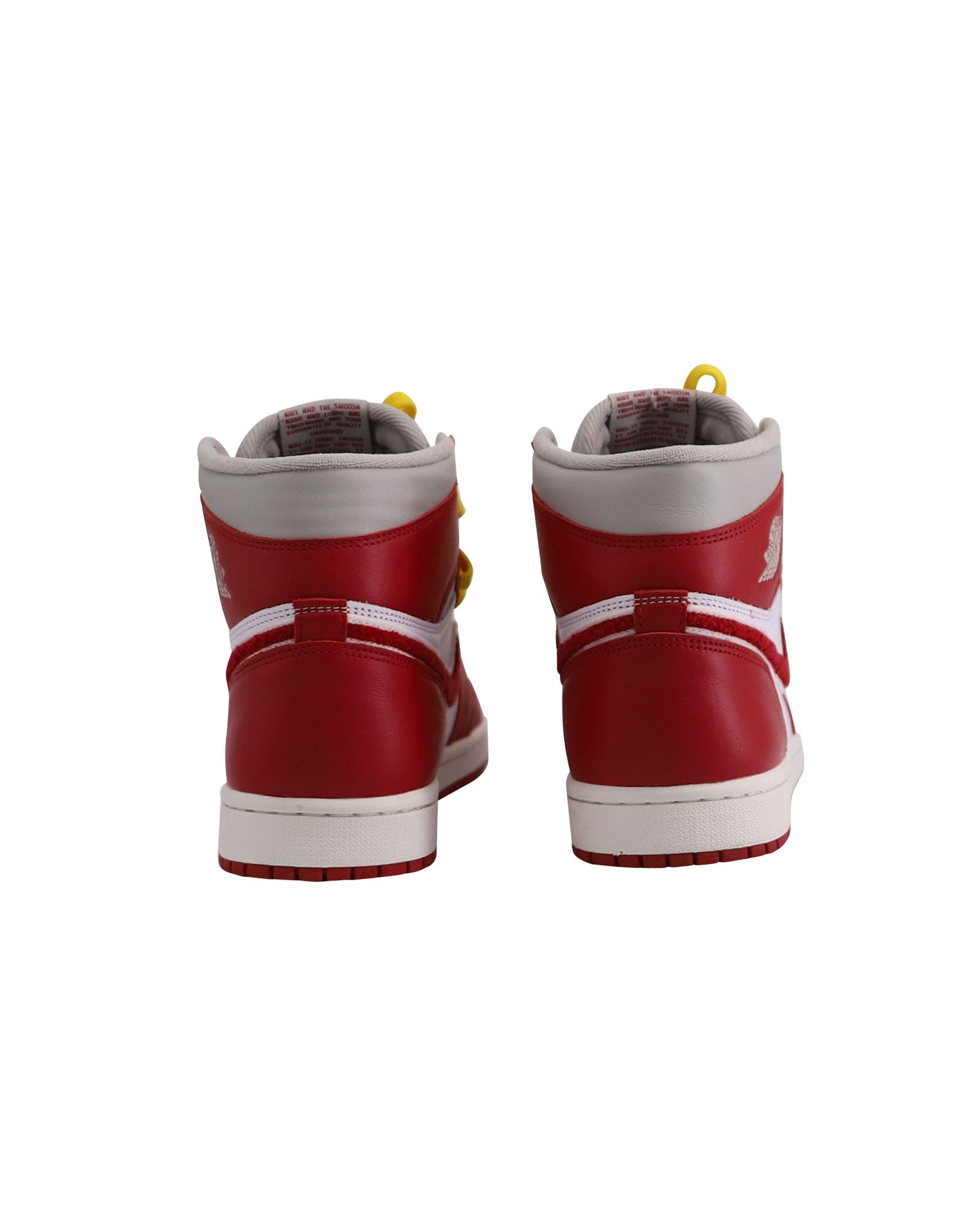 Nike Air Jordan 1 Retro High Top Sneakers in Iron Ore/Red Varsity Leather