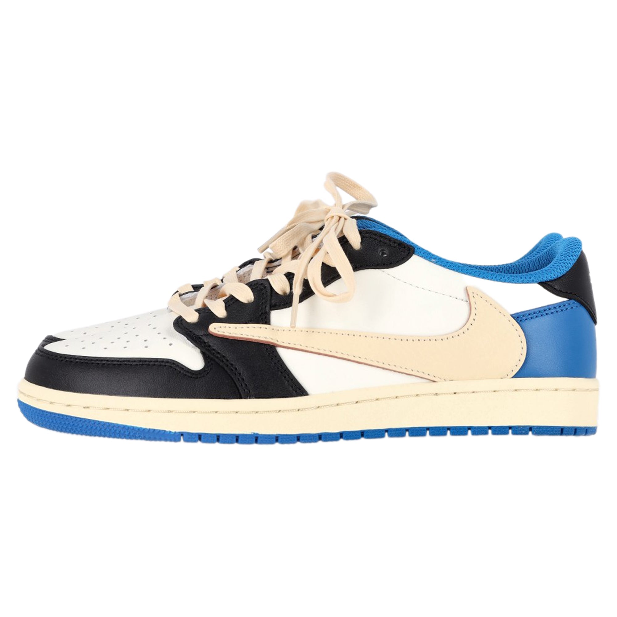 Nike x Travis Scott x Fragment Air Jordan 1 Low OG SP Sneakers in Multicolor Leather