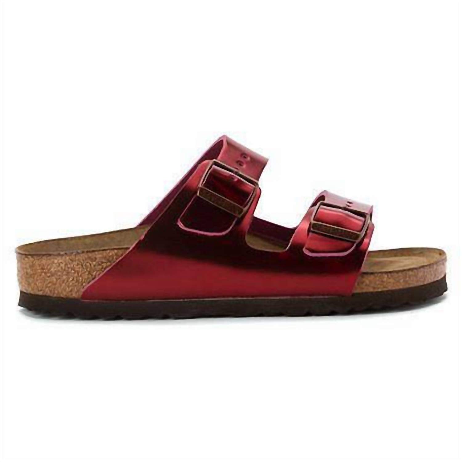 Women's Arizona Metallic Leather Soft Footbed In Dark Tourmaline
