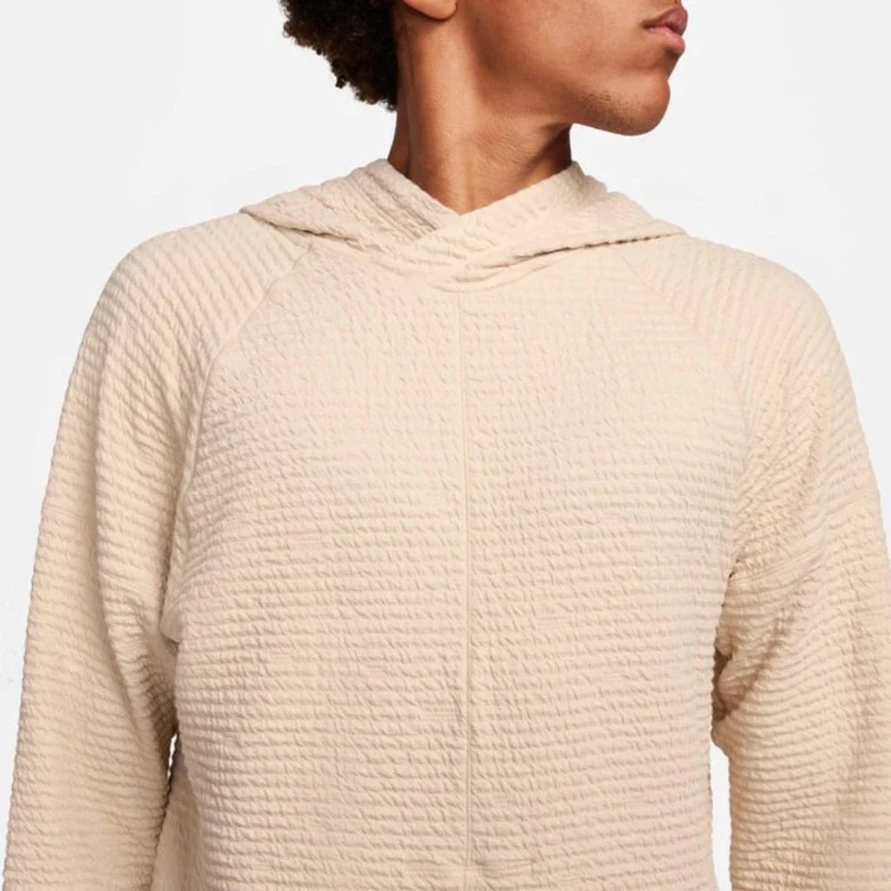 Nike Yoga Hoodie Men's Sand Drift Dri-Fit Textured Raglan Sleeve DSGL867