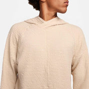 Nike Yoga Hoodie Men's Sand Drift Dri-Fit Textured Raglan Sleeve DSGL867