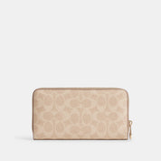 Coach Outlet Long Zip Around Wallet In Signature Canvas