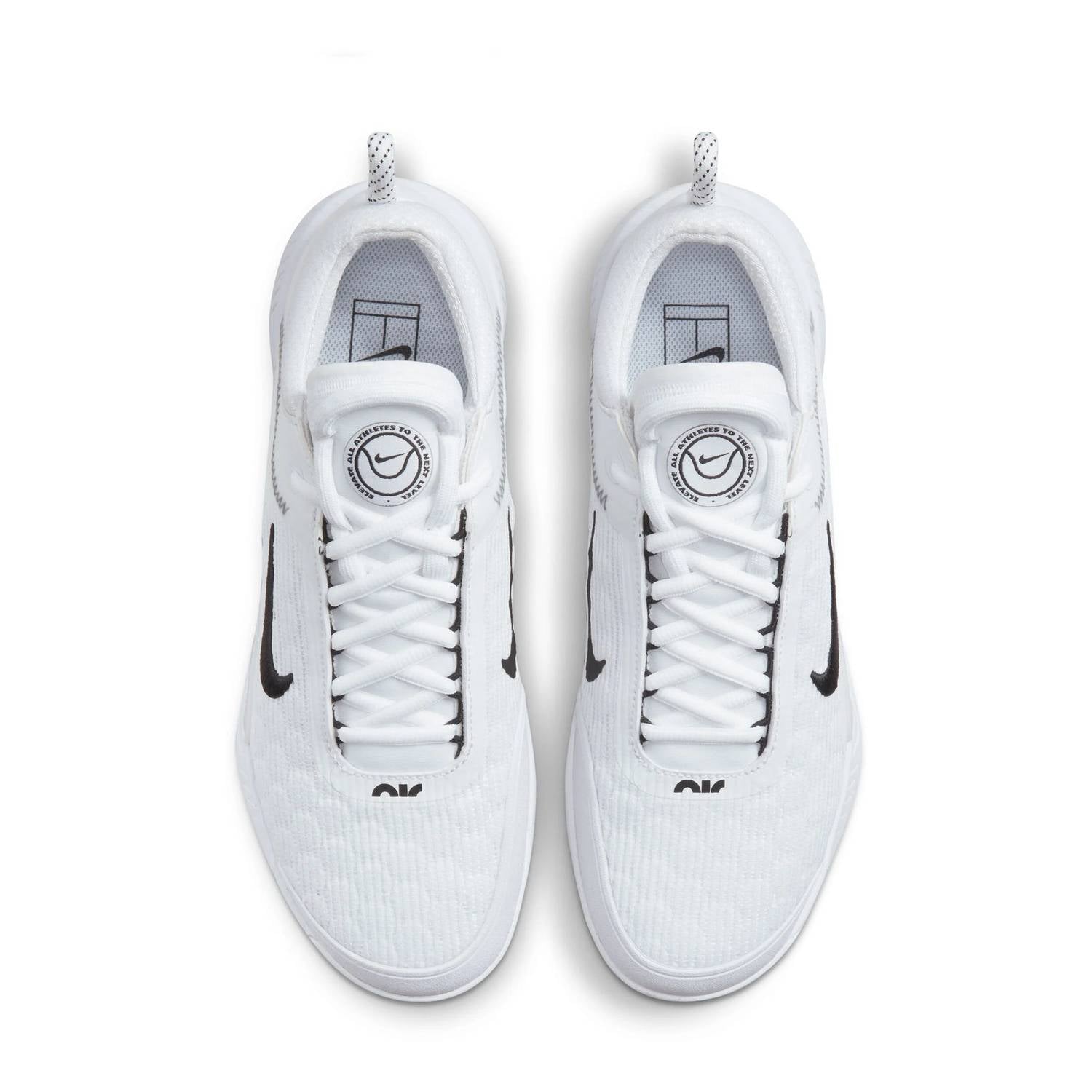 Men's Zoom Court Next Hard Court Tennis Shoes In White/black