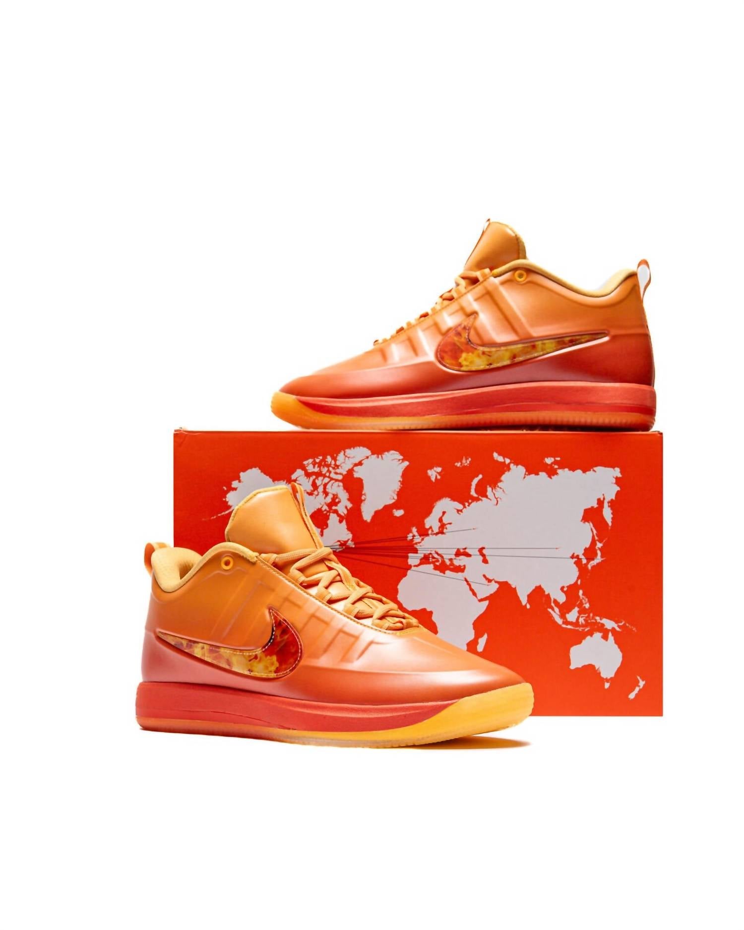 Men's Book 2 The Phoenix Basketball Shoes In Sundial/medium Ash-Black-Safety Orange