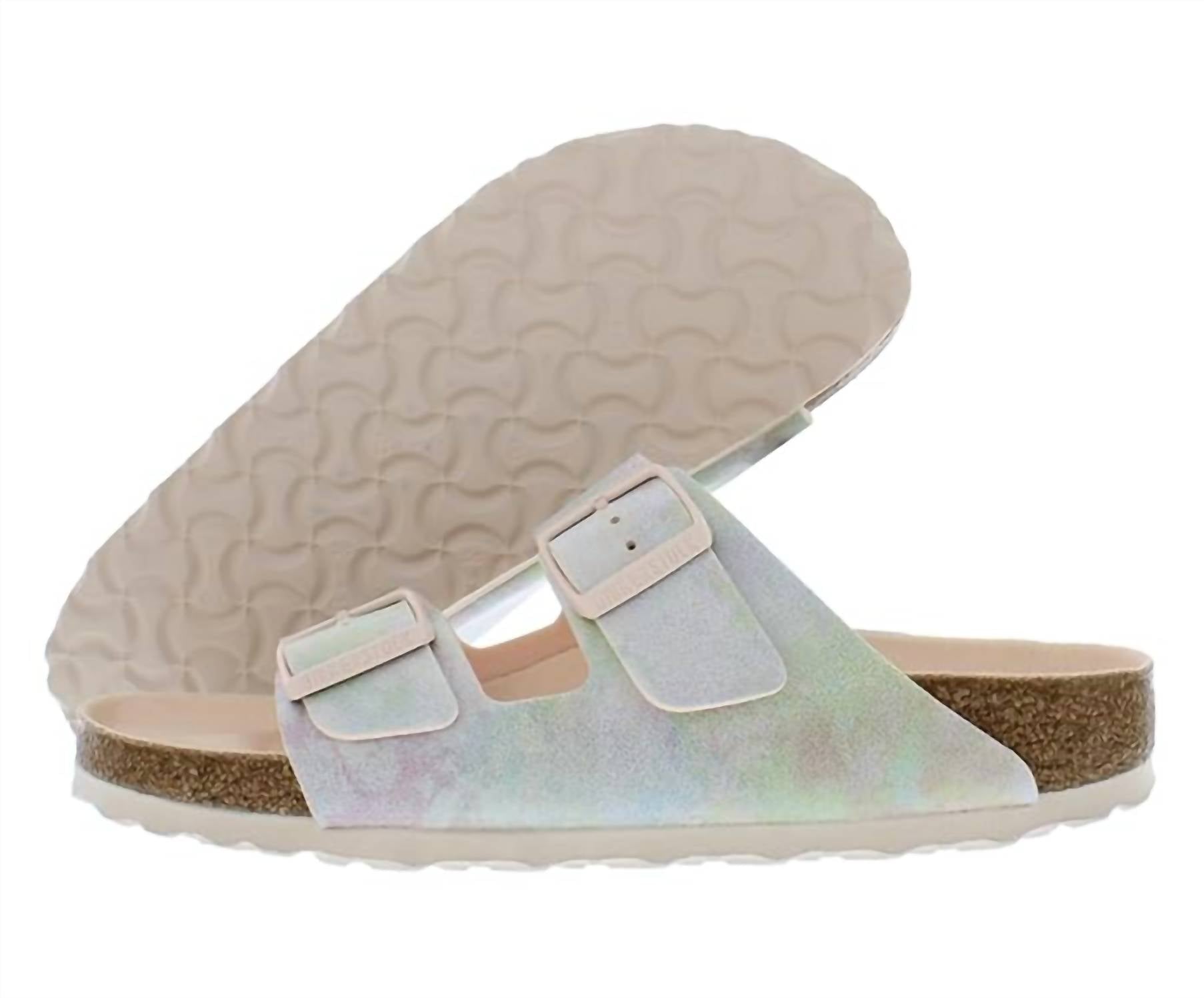 Women's Arizona Flat Sandals In Iridescent Light Rose