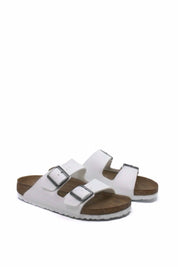 Unisex Arizona Birko-Flor Narrow Sandal In White