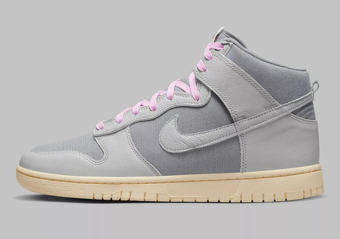 Men's Nike Dunk High Premium DQ8800-001 Sneakers 12.5 Gray Lifestyle Shoes RHS3263
