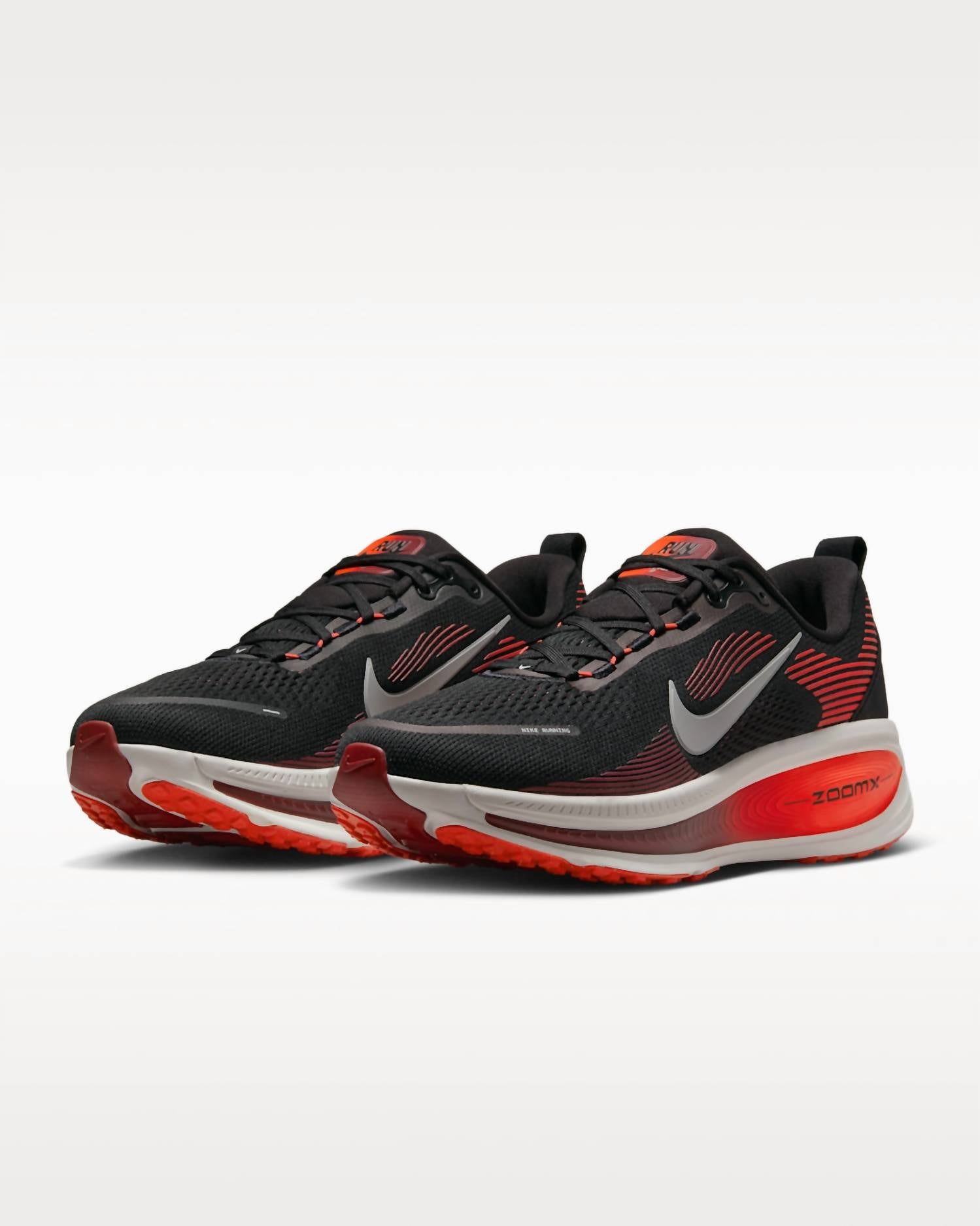 Men's Vomero 18 Road Running Shoes In Black Bright Crimson Team Red Summit White