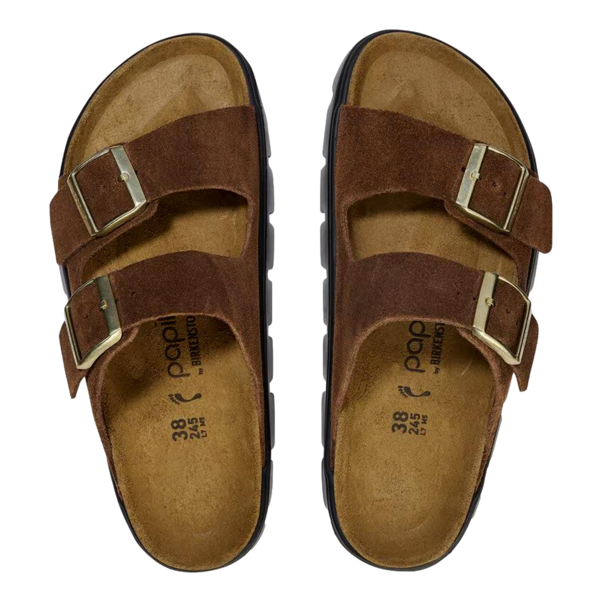 Women's Birkenstock Arizona Pap Chunky Dark Tea / Black 1028389