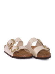 White Arizona Birko Flor Slide Sandal