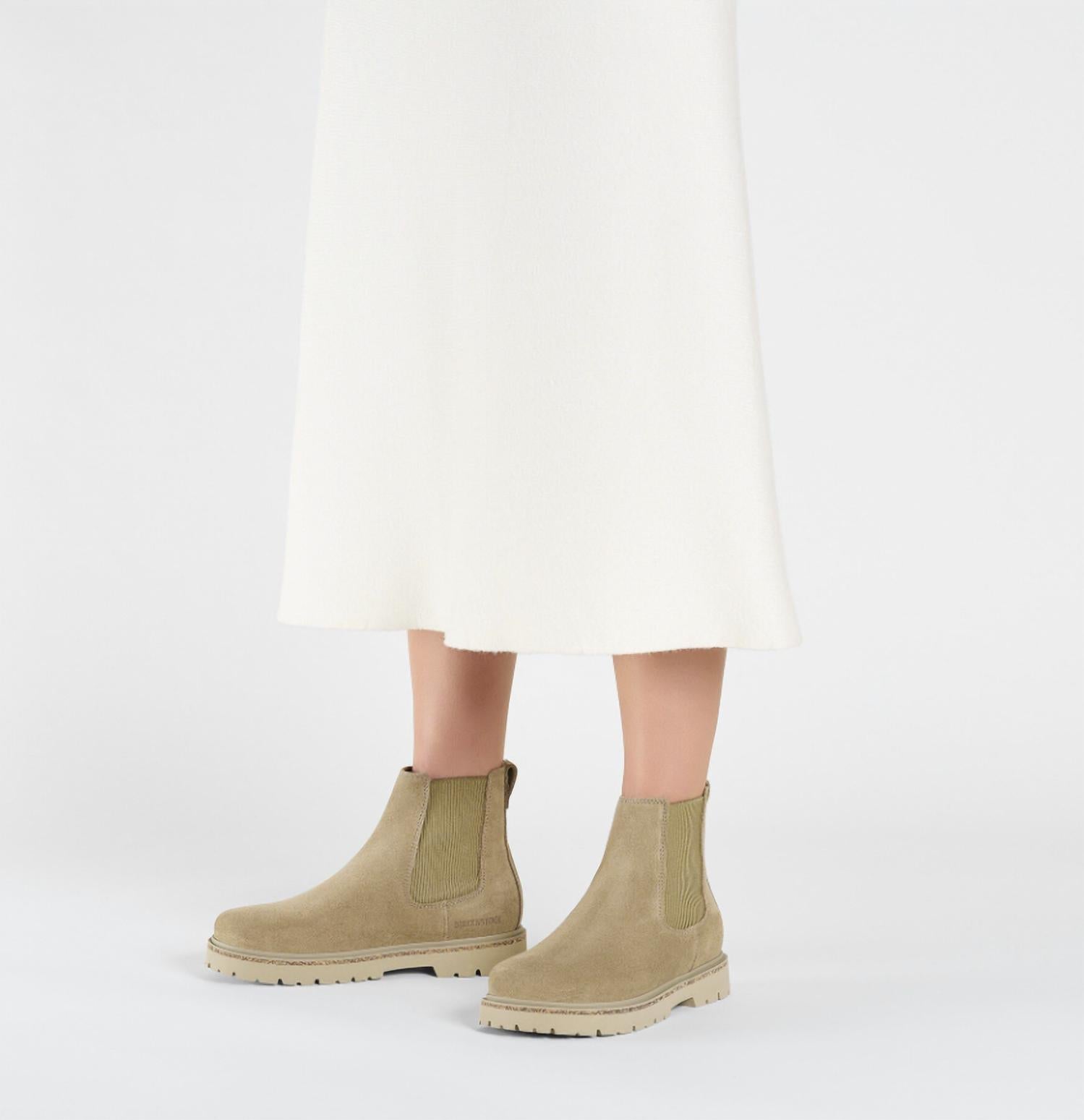 Women's Highwood Slip On Suede Boots In Taupe