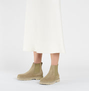 Women's Highwood Slip On Suede Boots In Taupe