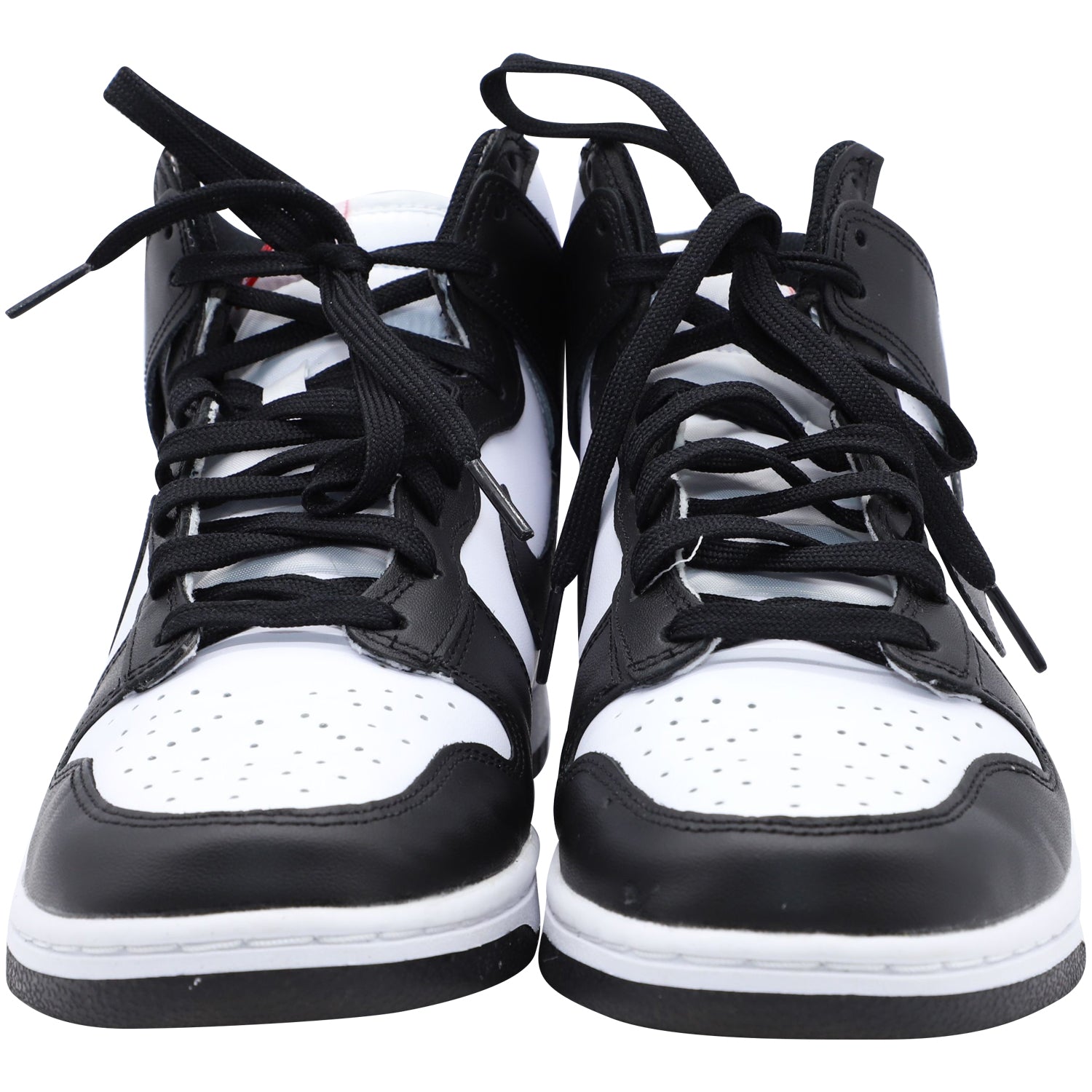Nike Dunk High in Black White Leather
