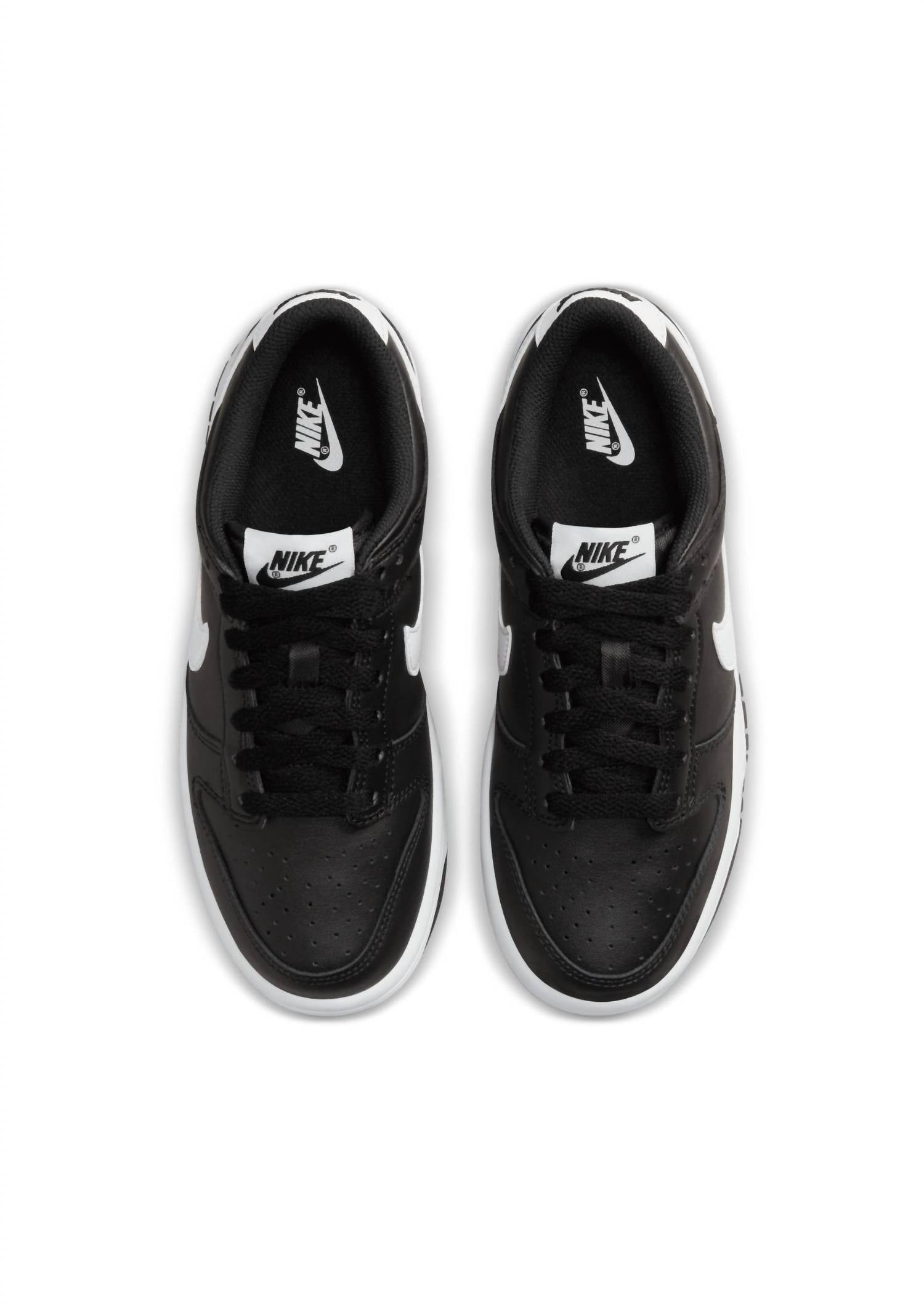 Kids Boy Dunk Low Sneaker Shoes In Black White