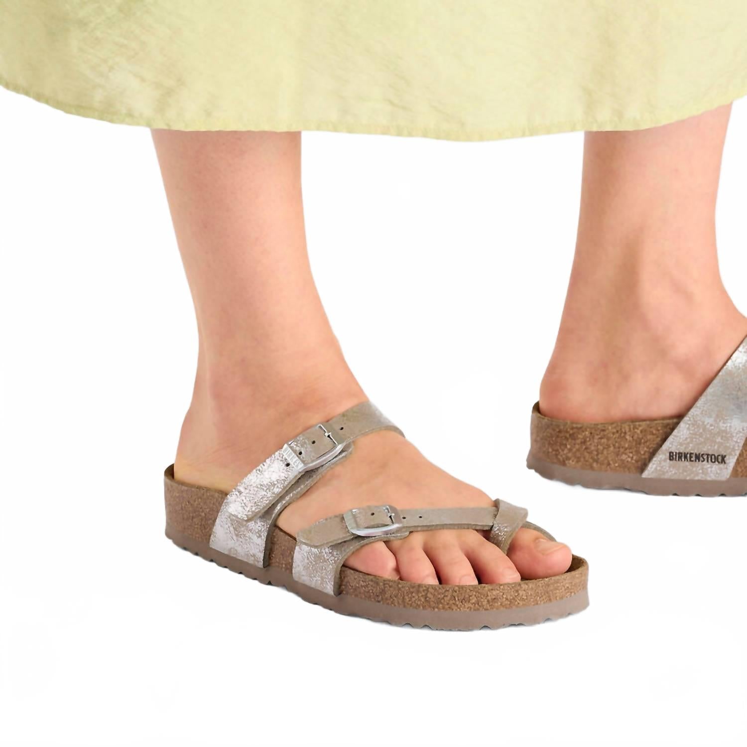 Women's Mayari Sandal In Washed Metallic Silver