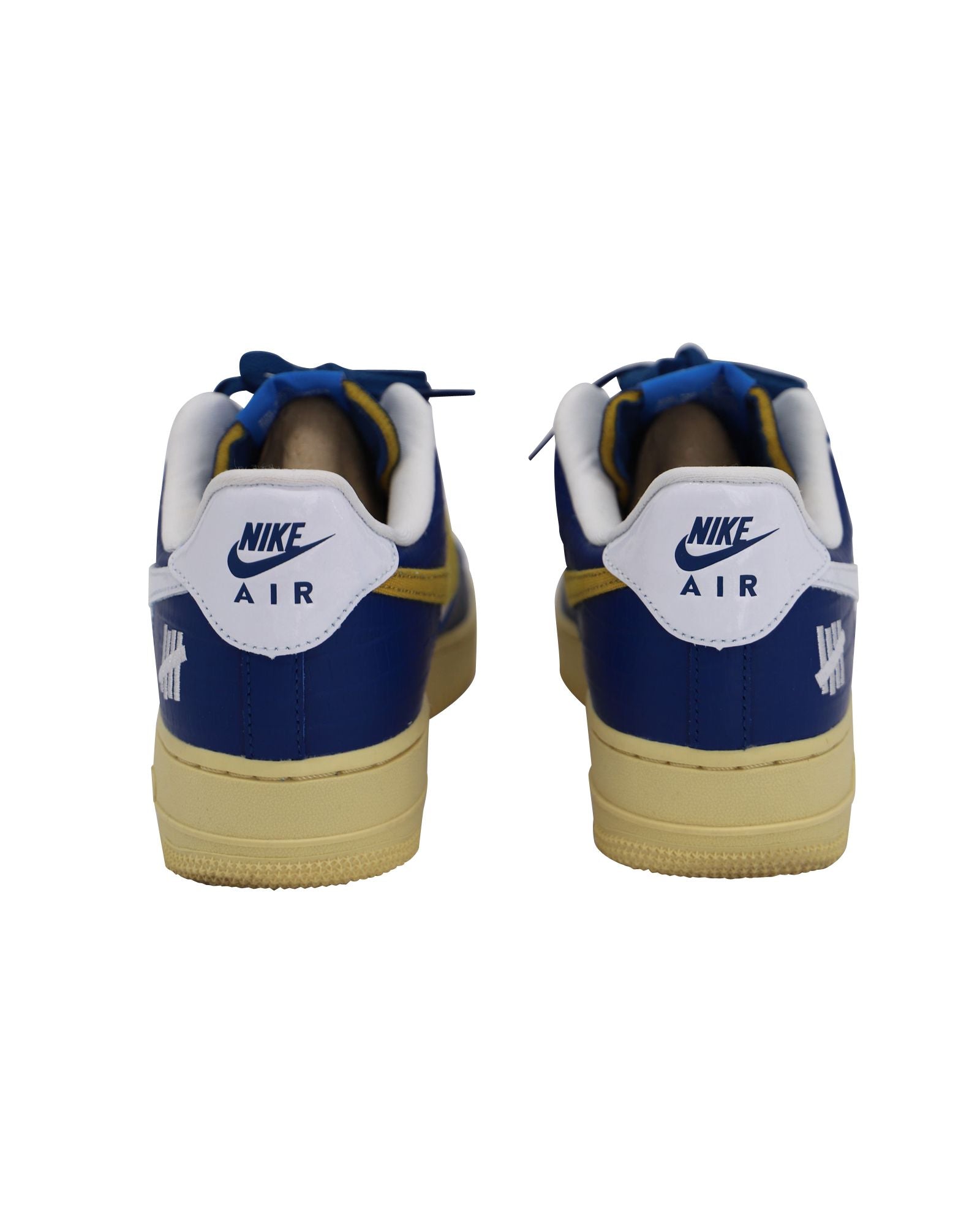 Nike Air Force 1 Low SP Sneakers in Court Blue Lemon Drop White Leather