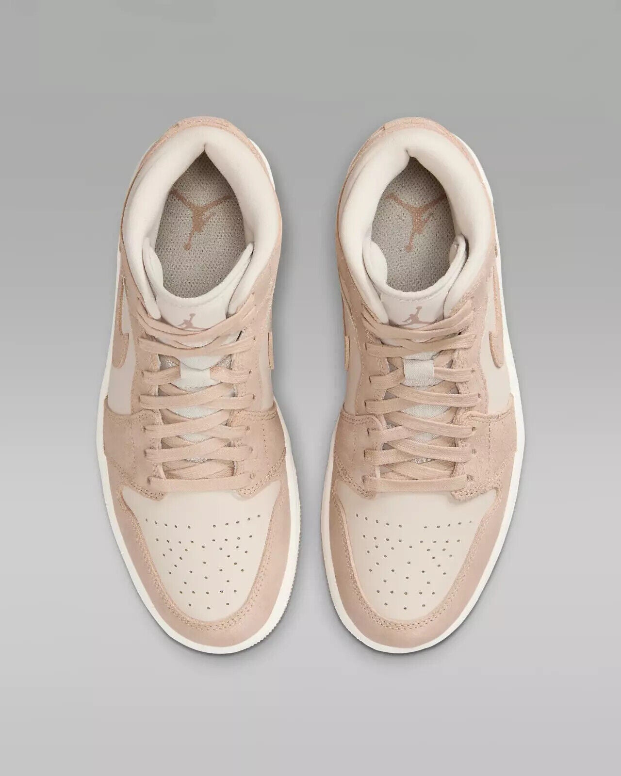 Nike Air Jordan 1 Mid SE FJ3448-200 Sneakers Wo Light Brown Lace Up TF498