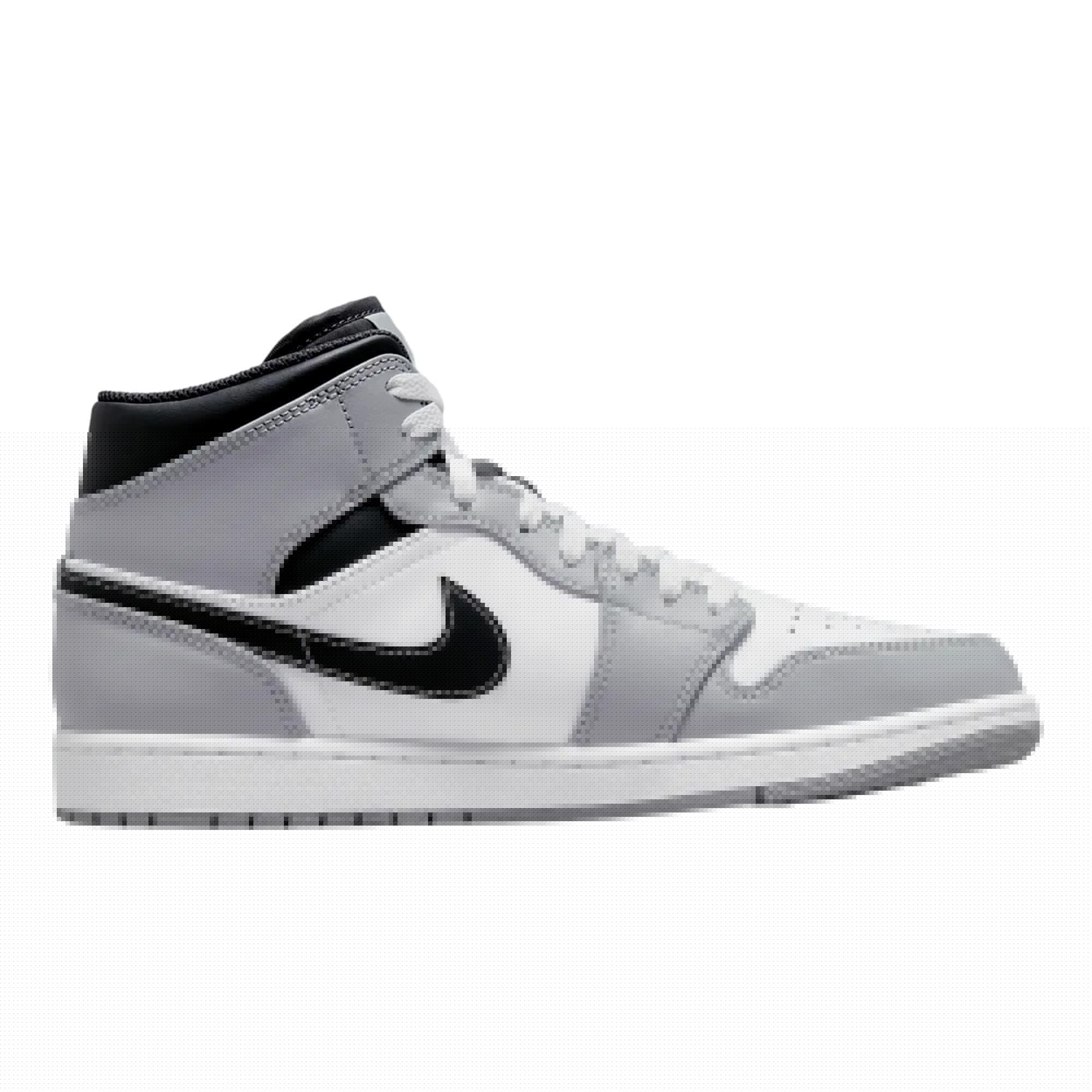 Men's Nike Air Jordan 1 Mid Light Smoke Grey / White - Anthracite 554724-078