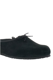 Opera Mule with Gingham Print Cork Footbed and Bow Detail
