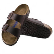 Unisex Arizona Soft Footbed Natural Leather Oiled Sandals In Habana