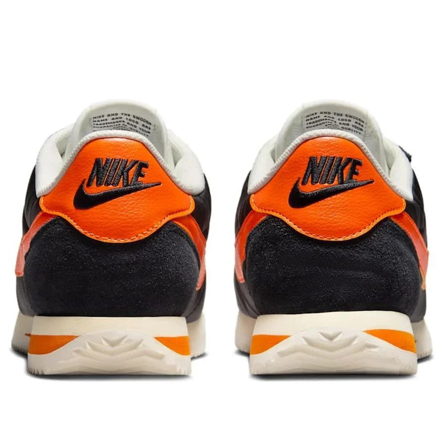 Nike Cortez HF0263-003 Sneaker Mens Black Orange Lace Up Lifestyle Shoes DWA1495