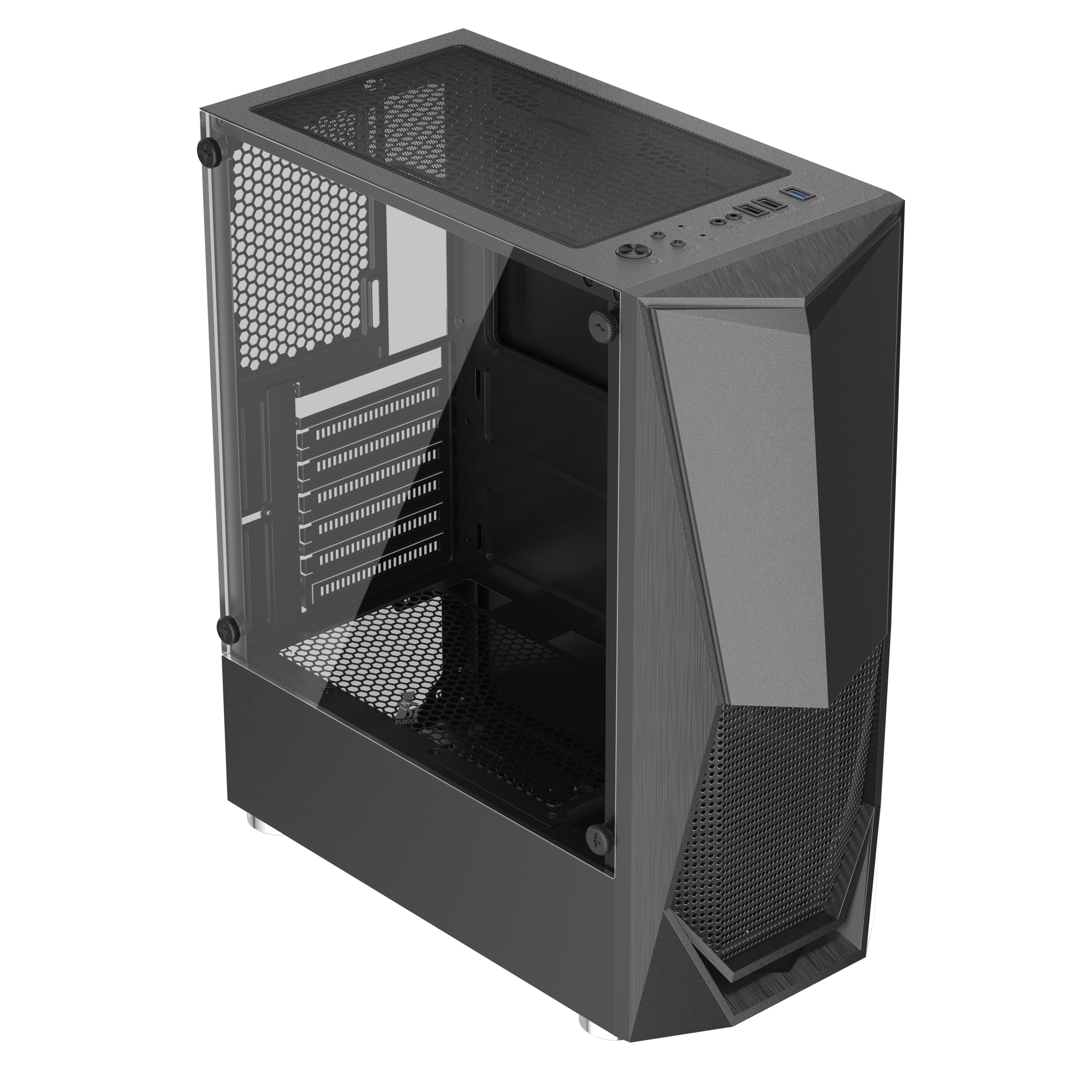 1st Player DK-3 Micro ATX Tempered Glass PC Computer Gaming Case M-ATX