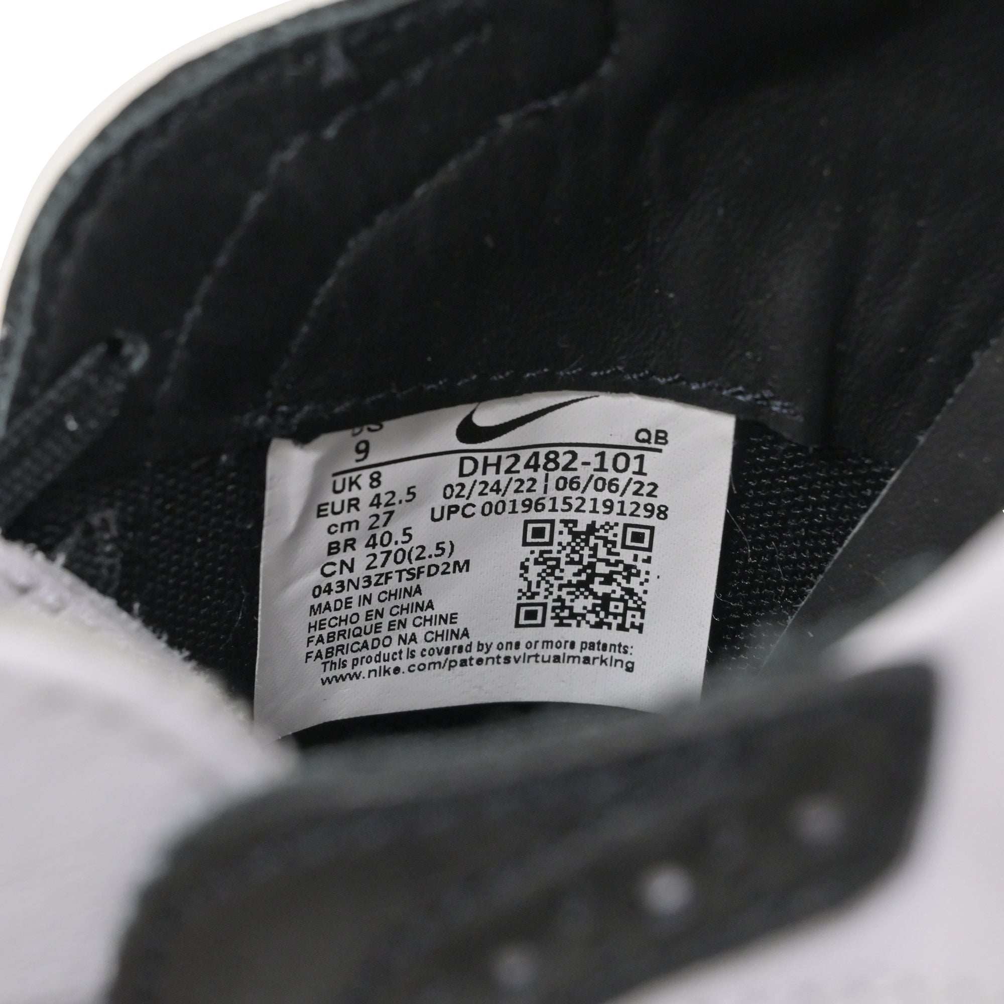 Nike x PEACEMINUSONE G-Dragon Kwondo 1 Sneakers in Black Leather