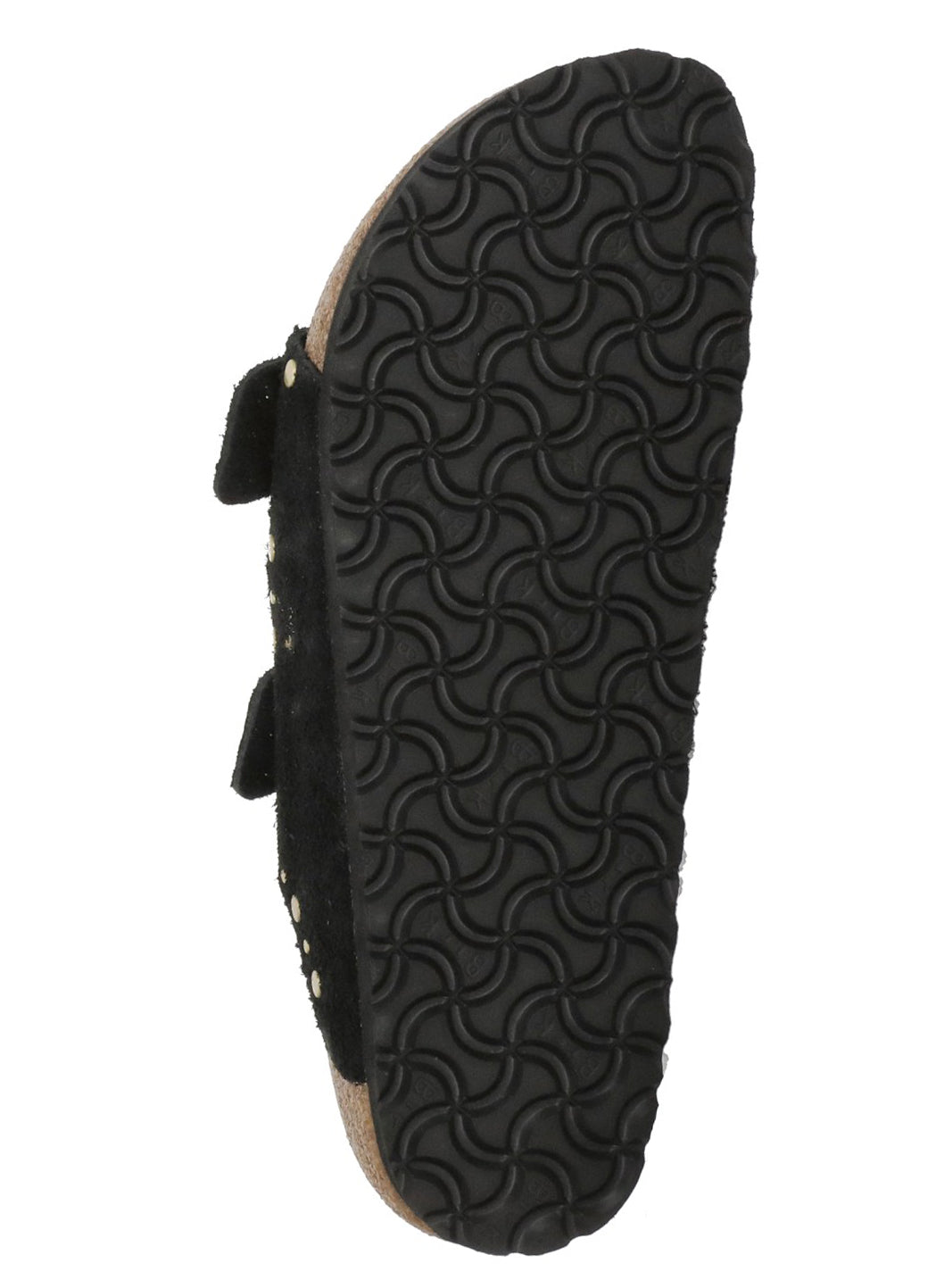 Black Arizona Suede Buckle Slides