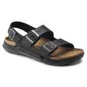 Men's Milano Crosstown Oiled Leather Sandal In Black