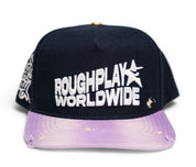 Men's Rough Play Worldwide Snapback Hat Navy/Purple worldwide-nvyprp